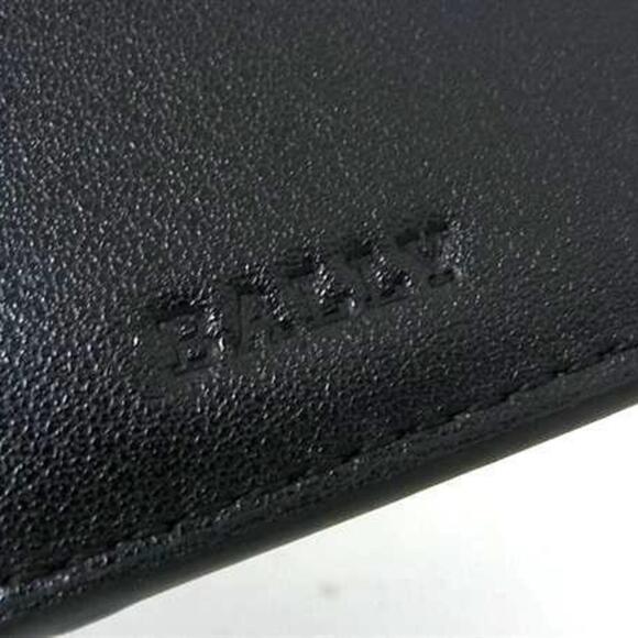BALLY Men's Black Leather Bifold Long Wallet